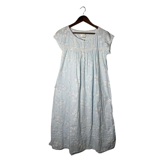 Amanda Stewart Other - VTG Y2K  Amanda Stewart Blue Daisy Cotton Nightgown Cottagecore Coquette Small